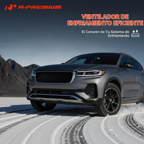 Vista 8 de A-Premium Conjunto de ventilador de condensador de A/C izquierdo