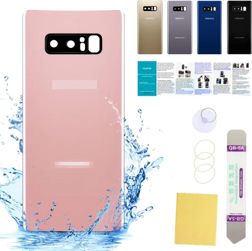 Vista 52 de Compatible con Samsung Galaxy Note 8 - Carcasa trasera de repuesto de cristal de 6.3 pulgadas, SM-N950, todos los portadores con manual de Negro