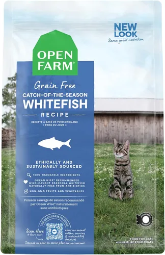 Vista 18 de Open Farm, Alimento seco para gatos sin granos, croquetas altas