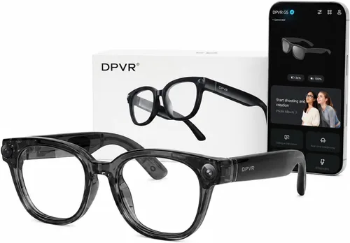 Vista 12 de DPVR - Lentes inteligentes AI con cámara y Bluetooth – Gafas de cámara HD de 8 MP para hombres y mujeres, gafas de grabación de video con asistente