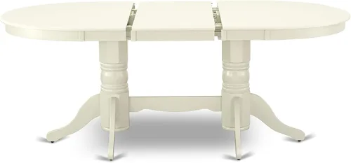 Vista 4 de East West Furniture Vancouver - Juego de cocina de 5 piezas para 4 personas, incluye una mesa de comedor ovalada con hoja de mariposa y 4 sillas