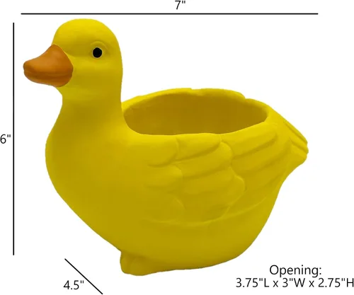 Vista 4 de Classic Home and Garden - Maceta de cemento para interiores y exteriores, color amarillo, 7 pulgadas