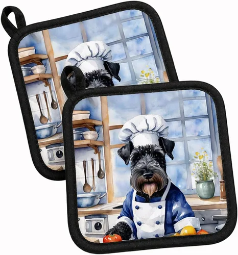 Vista 71 de Caroline's Treasures Coton de Tulear El Chef Par de Agarraderas de Ollas de Cocina Resistentes al Calor Juegos de Agarraderas de Ollas Almohadillas