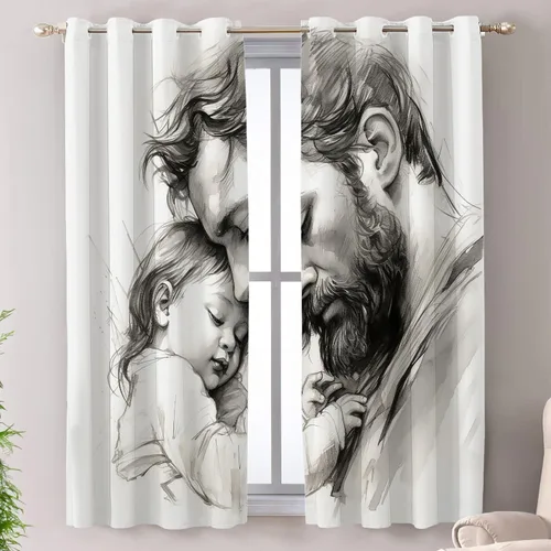 Vista 80 de Shrahala Cortinas republicanas de elefante americano para ventanas de cocina, paneles de cortina de ventana de poliéster multicapa con rayas rojas