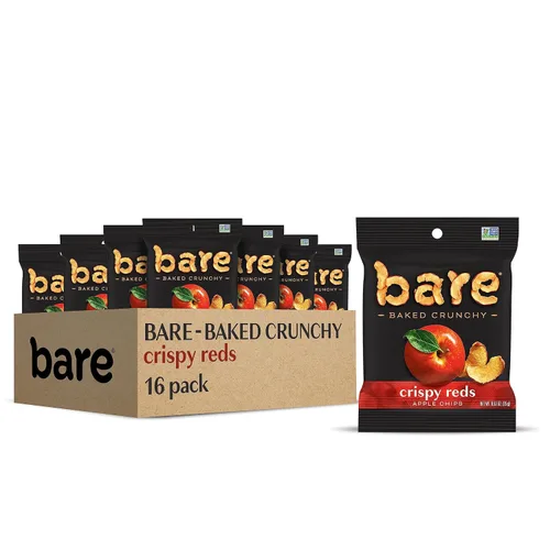 Vista 11 de Bare Chips de coco crujientes al horno desnudo, tostadas, 3 veces bolsas compartidas (6 pack)