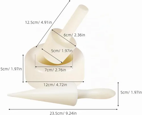 Vista 7 de UPKOCH Moldeador de cono de helado de cocina, rodillo de cono crujiente, kit de molde de cono de helado, máquina de rollos de huevos, 9.25 pulgadas