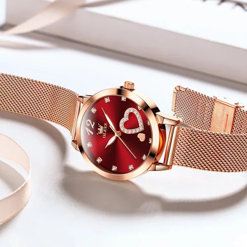 Vista 6 de OLEVS Reloj de mujer de malla para mujer con fecha, analógico de cuarzo, reloj de pulsera para mujer, vestido clásico, resistente al agua