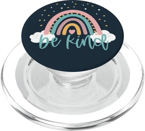 Vista 8 de Be Kind - Lindo arco iris positivo citas inspirador diciendo PopSockets intercambiable PopGrip