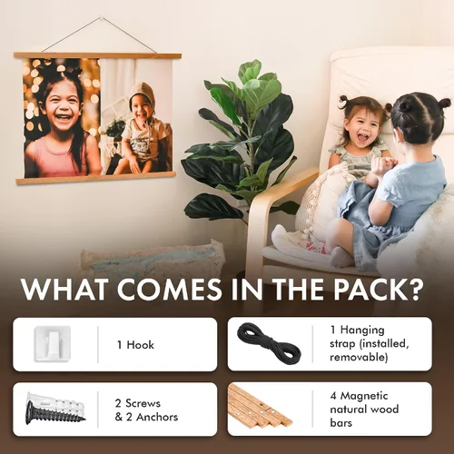 Vista 6 de Travelization Colgador Magnético para Pósteres de 12" Marco para Póster con Imanes Fuertes, Kit Completo para Colgar Pósteres, Arte, Mapas y Más