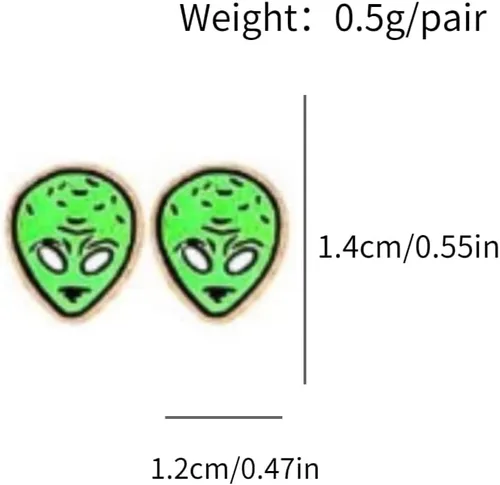 Vista 4 de 3 pares de aretes de madera para Halloween, murciélagos, calabaza, caramelo, gato negro, fantasma, calavera, aretes lindos y divertidos, regalo