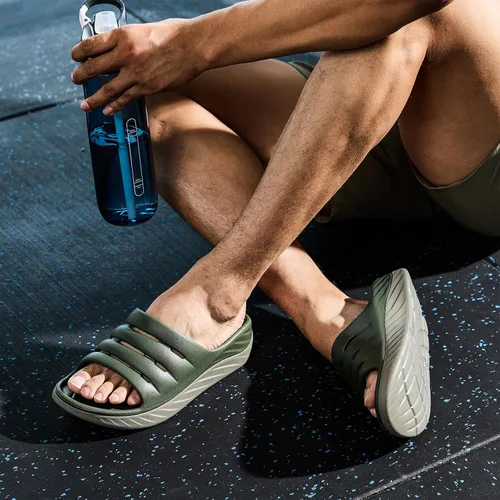 Vista 5 de Sandalias de recuperación para hombres y mujeres, sandalias ortopédicas para fascitis plantar con soporte de arco, sandalias gruesas unisex