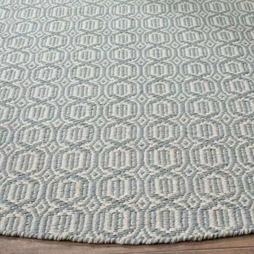 Vista 3 de SAFAVIEH Colección Montauk - Alfombra decorativa de 3 x 5 pies, color marfil y azul marino, tejido plano bohemio hecho a mano, de algodón, ideal