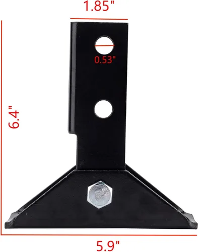 Vista 2 de Paquete de 2 soportes de conector de junta giratoria de 180 grados, base para todos los canales de puntal de 1-5/8 pulgadas, soporte de panel solar