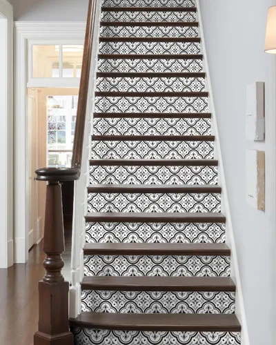 Vista 20 de FLFK Calcomanías para escaleras - Adhesivos para escaleras, Calcomanías autoadhesivas para escalones de Sunrise Coast, para decoración del hogar