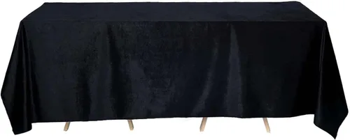 Vista 22 de Efavormart - Mantel rectangular de terciopelo negro prémium de 60 x 102 pulgadas para eventos de fiesta de boda