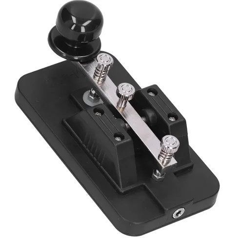 Vista 3 de Tecla de telégrafo, kit de práctica de código morse de telégrafo, llave de telégrafo y sonda, sintetizador y estación de trabajo, teclados de código