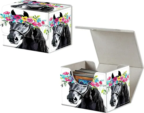 Vista 29 de MTG Commander - Caja de cartas intercambiables, más de 100 tarjetas con funda con funda de piel sintética, caja de almacenamiento de tarjetas