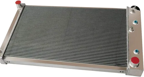 Vista 4 de ECMRAD Juego de Radiador de 3 Filas y Ventiladores de Cubierta para Chevy Pontiac GTO Chevelle El Camino 1968 69 70 1971 1972 Todo de Aluminio