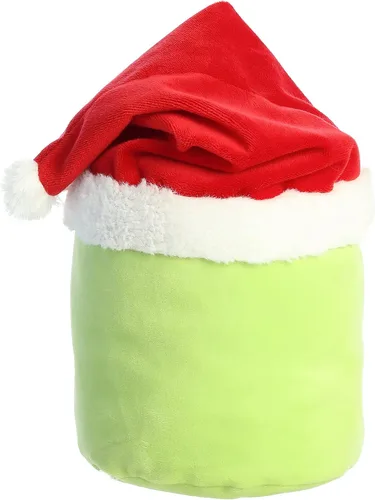 Vista 4 de Aurora Whimsical Dr. Seuss Santa Grinch Mallows - Peluche con licencia oficial para juegos imaginativos, perfecto para niños y adultos, color verde
