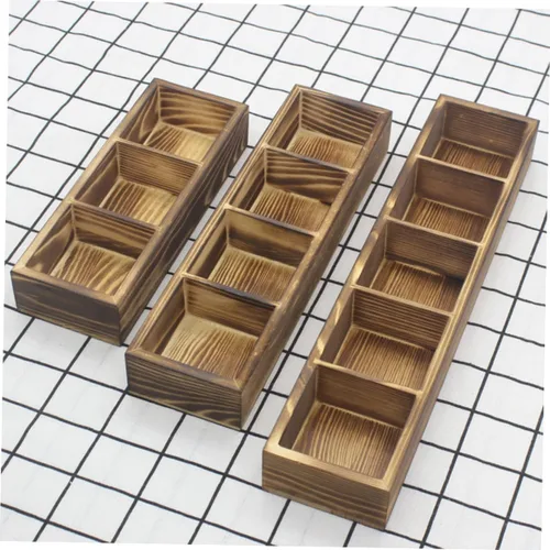 Vista 6 de Soporte para bolsitas de té, de madera, 3 compartimentos, organizador de té y café, almacenamiento en el hogar
