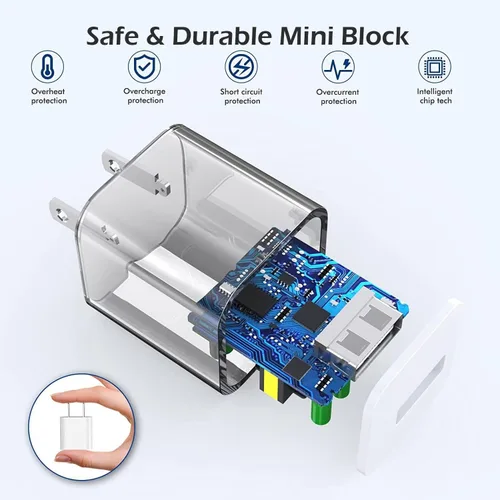Vista 2 de Carga para cargador de iPhone [certificado MFi de Apple] Paquete de 2 cables Lightning para sincronización de datos con cable de carga USB A, bloque