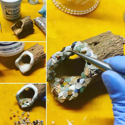 Vista 6 de Aves Fixit Sculpt - Compuesto epoxi de endurecimiento al aire de 2 partes (A y B) – 1 libra, arcilla autosecada duradera para esculpir