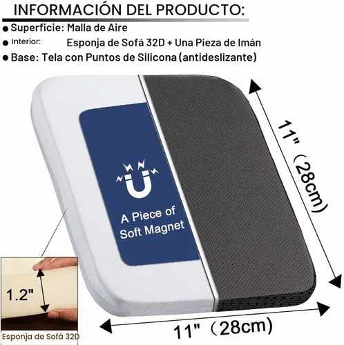 Vista 3 de SINOSSO Juego de 2 cojines de metal con espuma viscoelástica magnética para taburete, cojines de lujo de terciopelo para bar y cafetería, apilables