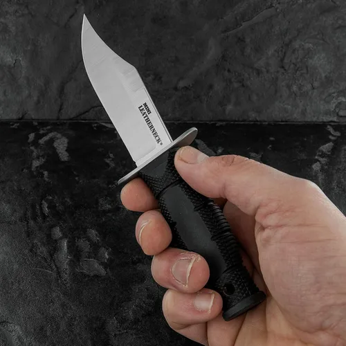 Vista 6 de Cold Steel Mini Leatherneck Clip Point Compacto Ligero 3.5" Cuchillo de Hoja Fija de Acero 8CR13MOV para Caza y Utilidad al Aire Libre, Mango