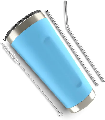 Vista 4 de Regalos personalizados para hombres, 30 onzas, vasos personalizados con tapa, azul marino, tazas de café de viaje aisladas, juego de popote