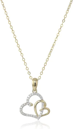 Vista 2 de Vir Jewels - Collar con dije de diamante, oro de 14 quilates con cadena de 18 pulgadas