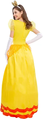 Vista 6 de IBTOM CASTLE Womens Princess Halloween Costume Adult Cosplay Dress Crown Birthday Carnival Party Fancy Dress Up Dance Gown