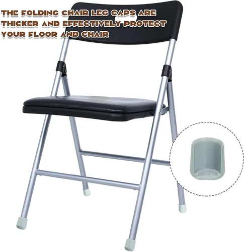 Vista 5 de Jetec Tapas plegables para patas de silla de 7/8 pulgadas, tapas de plástico resistentes para patas de silla, tapas de goma que no dañan las patas