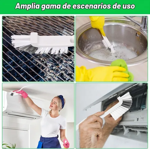 Vista 4 de Yinkin 12 cepillos de limpieza de cocina, pequeños, de ángulo recto, mini