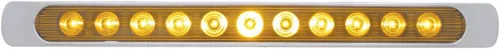 Vista 6 de United Pacific Barra de luz de señal de giro de 14 LED de 12" - ámbar LED/lente ámbar, 38946
