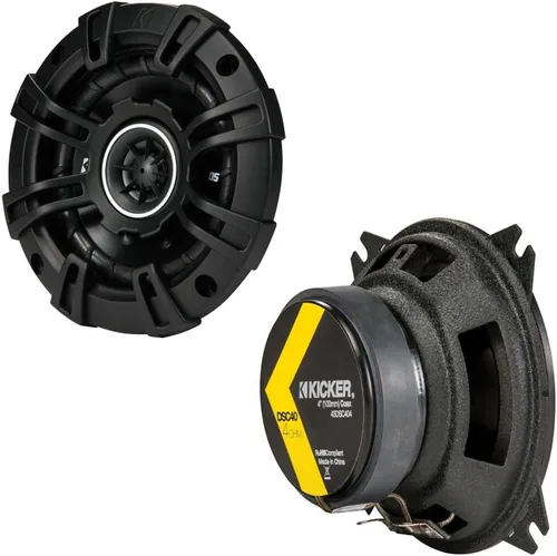 Vista 4 de (2) Kicker 43DSC404 - Altavoces coaxiales para automóvil de 4 pulgadas y 4 ohmios - (1) par