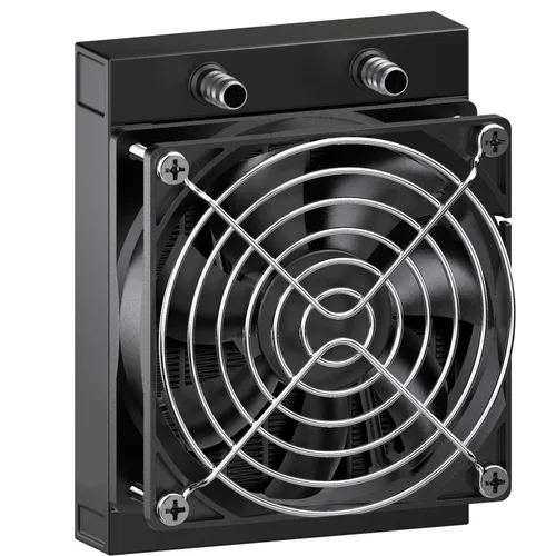 Vista 8 de Clyxgs Radiador de refrigeración por agua, radiador intercambiador de calor de aluminio de 8 tubos con ventilador para PC CPU, computadora, sistema