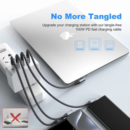 Vista 5 de LDLrui Cable de monitor USB C, pantalla 4K 60HZ, ángulo recto de 1 pie, transferencia de datos de 20 Gbps, carga de 100 W, cable de video USB 3.2