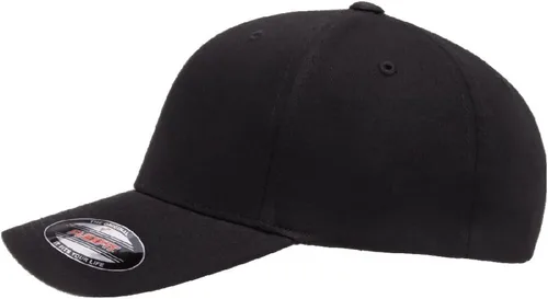 Vista 4 de Flexfit 5001 - Gorra de béisbol de sarga de algodón, 6 paneles Negro