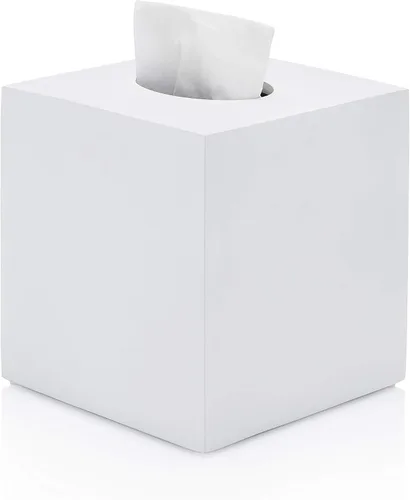 Vista 9 de Essentra Home Cubierta cuadrada para caja de pañuelos de la colección negra mate