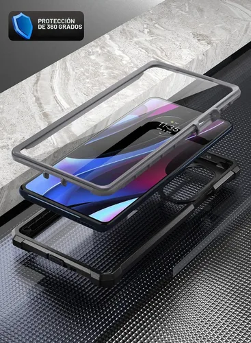 Vista 3 de Poetic Guardian Series - Funda diseñada para Motorola Edge Plus 5G de 6.7 pulgadas (2022) / Edge+ 5G UW (2022), modelo # XT2201, cubierta híbrida