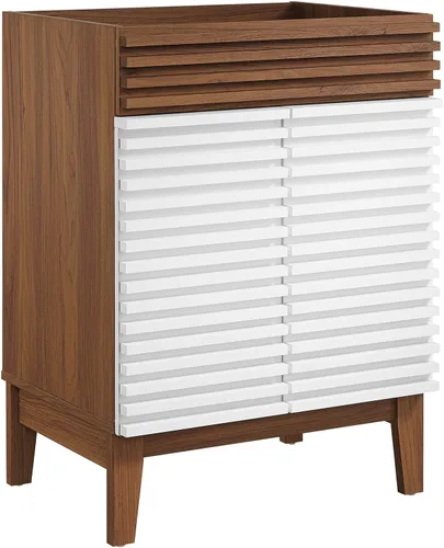 Vista 60 de Modway Render 23.5" tocador de baño en nogal (lavabo no incluido)