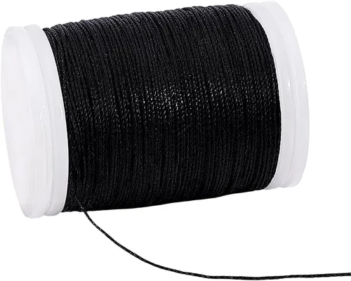 Vista 7 de PH PandaHall Cordón encerado de 0.020 in, cuerda encerada de 131 yardas, hilo de poliéster, cuerda de cera para pulseras, collares, joyas de Blanco