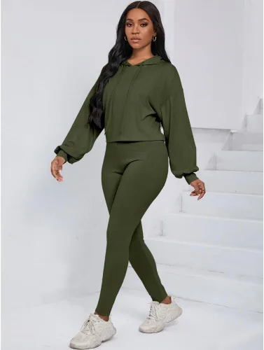 Vista 2 de Nimsruc Trajes de dos piezas para mujer, trajes de jogging, trajes casuales para correr