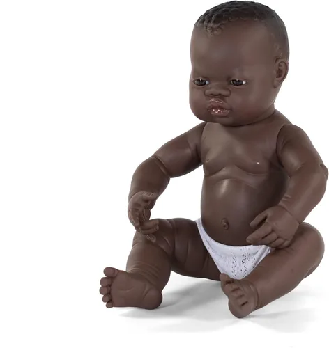 Vista 6 de Miniland Muñeco 15 3/4'' Niño Hispano Recién Nacido - Hecho en España, Anatómicamente Correcto, Calidad