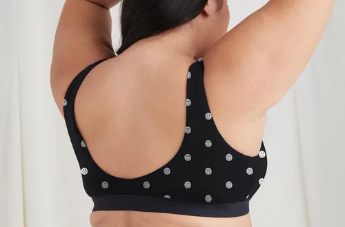 Vista 5 de MeUndies Bralette para mujer Brasier elástico de algodón con cuello en U Tela exclusiva de Tienda