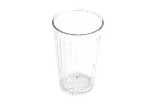Vista 7 de G.E.T. 8809-1-CL-EC - Vasos facetados de plástico irrompibles resistentes a prueba de golpes, 9 onzas, transparente (juego de 4)
