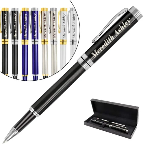 Vista 13 de Aolun Bolígrafos personalizados, bolígrafo grabado personalizado, perfecto para cumpleaños, negocios, fiestas con nombre, eslogan o logotipo, tinta