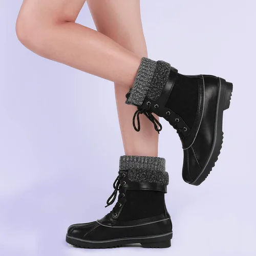 Vista 8 de DREAM PAIRS Botas de nieve de invierno para mujer