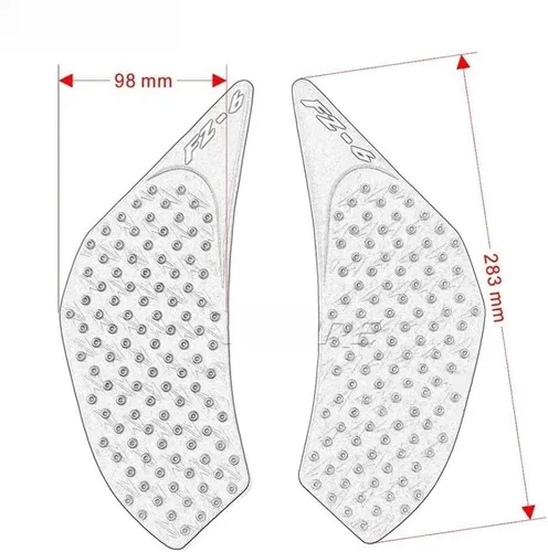 Vista 4 de Tank Pad Sticker for Yam&aha FZ6 FZ 6 2006-2010 Motorcycle Gas Tank Traction Pads Fuel Tank Grips Side Stickers Knee Grips Protector