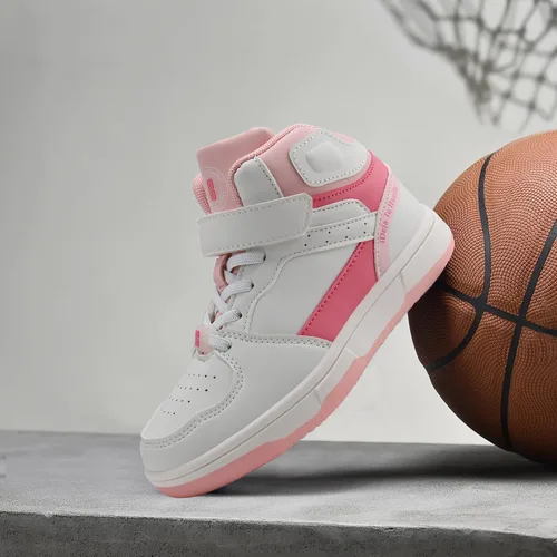Vista 6 de brooman Zapatos de baloncesto para niños, tenis de caña alta para niñas, zapatos de escuela, zapatos deportivos para correr